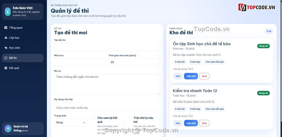 app trắc nghiệm,thi,SINH VIÊN